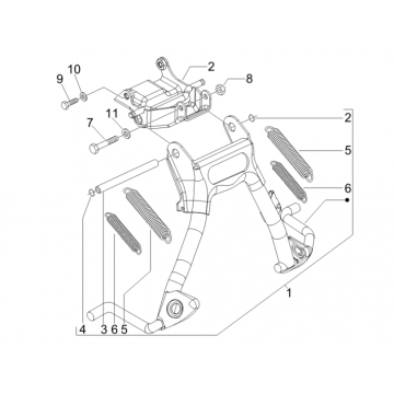 Stojaki Piaggio Zip 50 SP 2006-2013