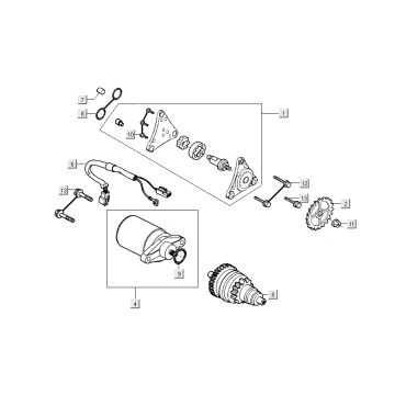 Start - pompa olejowa Kymco People S 4-suwowa wiśnia czerwona