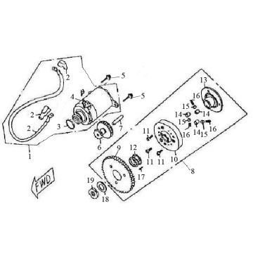 Rozrusznik AGM Retro 125cc