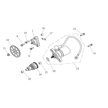 Rozrusznik bendix China Ape50 biały