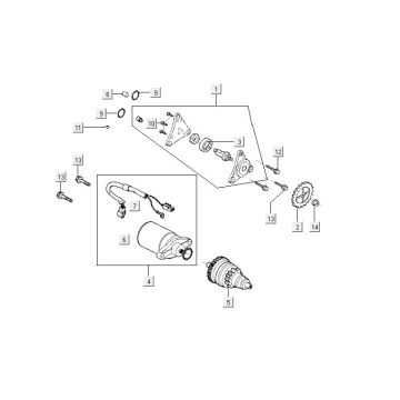 Rozrusznik Kymco Carry 4-suwowy wtrysk euro4 połysk czarny