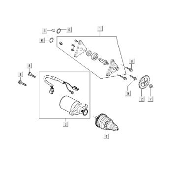 Rozrusznik Kymco Vitality 4t ac diament-czarny