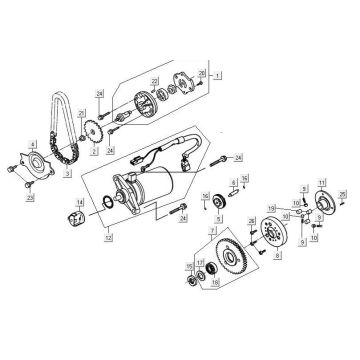 Rozrusznik Kymco Maxxer 90 Czarny