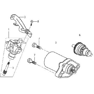 Rozrusznik Pompa olejowa Sym DD50 niebieska