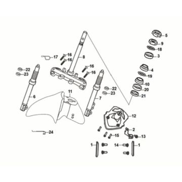 Poduszka kierownicy STEM przednia Sym Jet 14 50I E5