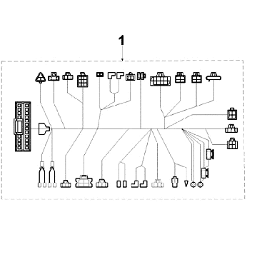 Wiązka przewodów Peugeot New Vivacity 4-suwowy niebieski