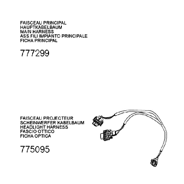 Wiązka przewodów Peugeot Speedfight 3 4-suwowy szary