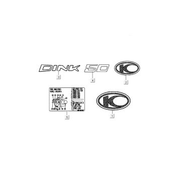 Naklejka - Transfery Kymco New Dink 4-suwowy ciemnoszary