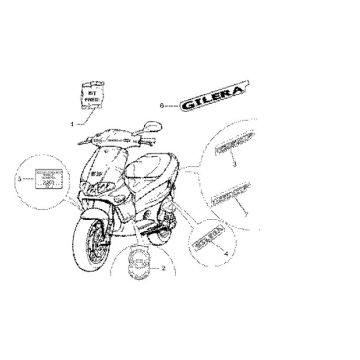 Naklejki - emblematy model 2002 Gilera Runner 180cc FXR 2-suwowy