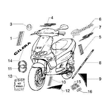 Gilera Runner 180cc FXR 2-suwowe naklejki i kalkomanie