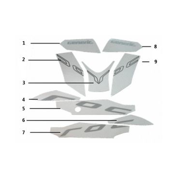 Naklejki Generic Roc czerwony 2010 2-suwowy