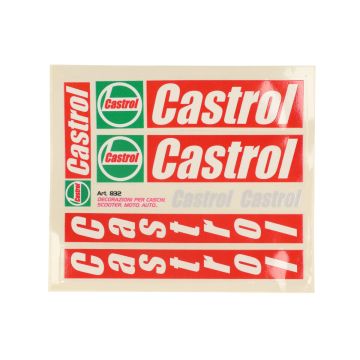 Zestaw naklejek castrol universal czerwony 5-częściowy