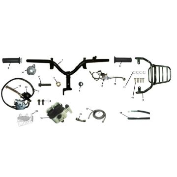 Kierownica- Bagażnik tylny- Zacisk Senzo RivalUX S 4-suwowy