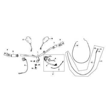 Lusterka kierownicze Berini Speedy 4-suwowe