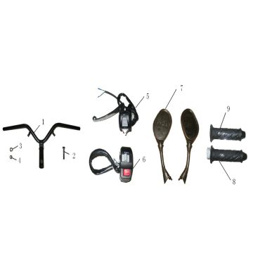 Lusterka kierownicze Btc Jet 4-suwowe