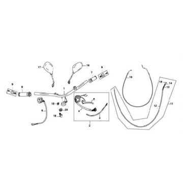 Lusterka kierownicy Sachs 49er 4-suwowe