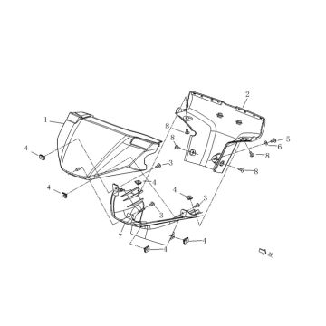 Elementy kierownicy Agm Qube czarny matowy