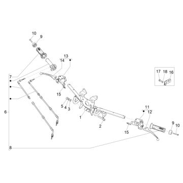 Kierownica - Pompa hamulcowa Piaggio Medley 125 ABS E5 2021-2022 (EMEA)