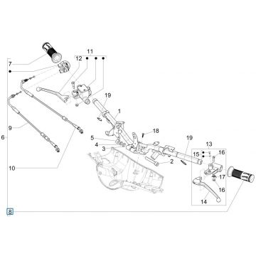 Kierownica Pompy Hamulcowe Vespa Primavera 125 4T 3V IE ABS