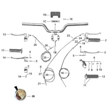 Kompletny silnik i kierownica Zundapp C50 Sport 517-21LA