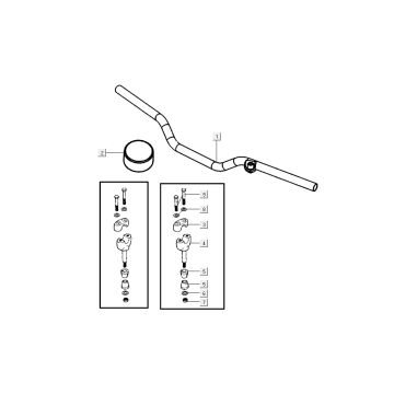 Kierownica Kymco K-Pipe 4-suwowy Biały