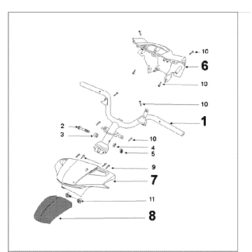 Kierownica Peugeot Kisbee RS Biały
