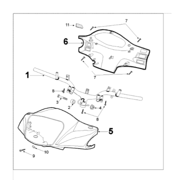 Stuurbocht Peugeot Tweet 125 E3 2010-2013 DUNE (M9)