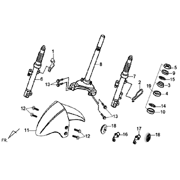 Dzwignie Hamulca Kierownicy Kpl L R Sym Orbit II (R010CA) czerwony
