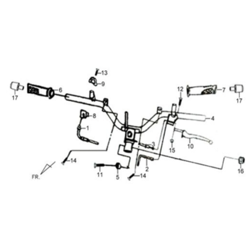 Dźwignie sterujące/hamulcowe/przewody Sym X'PRO 125