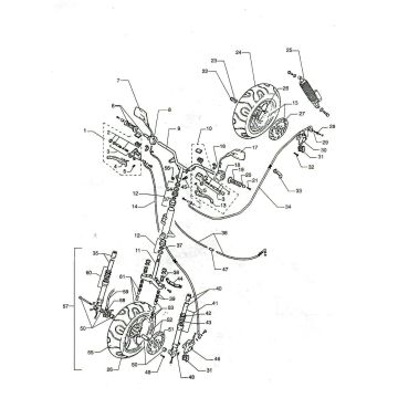 Części kierownicze- Koła Beta Ycon Team żółte 2005 2-suwowe