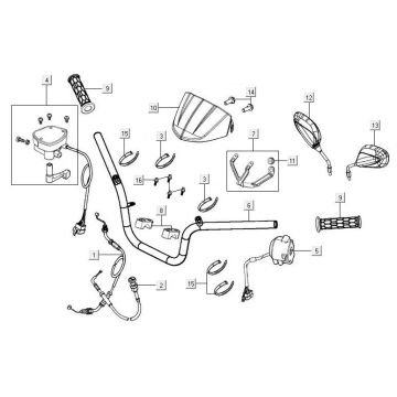 Części układu kierowniczego Kymco MXU 500