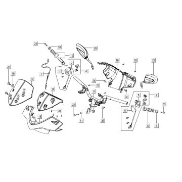 części układu kierowniczego AGILITY CITY 16 4T 150