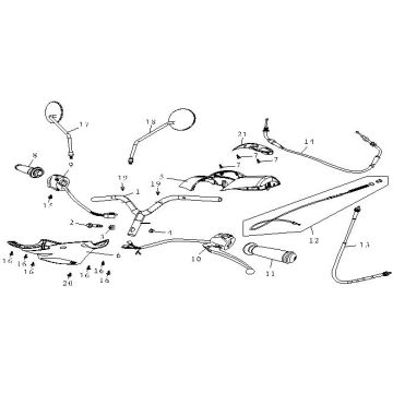 Części kierownicze AGM Fashion czarne