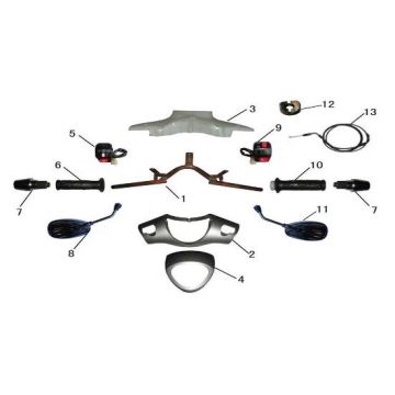 Części kierownicze AGM GT szampan