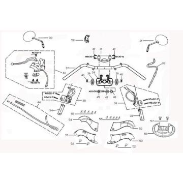 Części kierownicze AGM Joy czarne