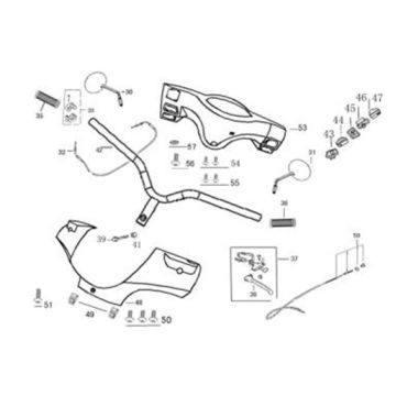 Części kierownicy Chiny Zip brązowy Euro4