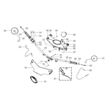 Elementy kierownicy Agm Veterano mata szara