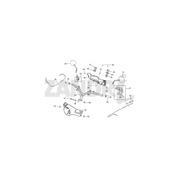 Części kierownicze Santini Capri 125cc matowe czarne