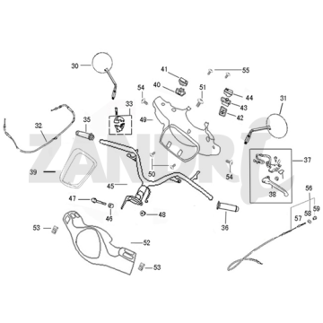 Części kierownicze BTC Riva Sport pomarańczowe