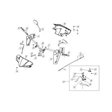 Części układu kierowniczego Kymco Carry 4-suwowy wtrysk euro4 połysk czarny