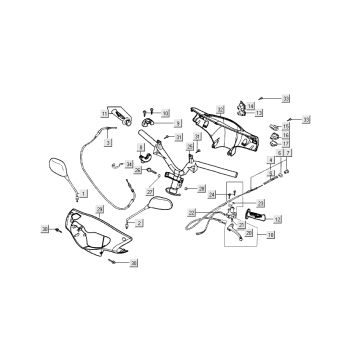 Części kierownicze Kymco Filly 4-suwowy srebrny