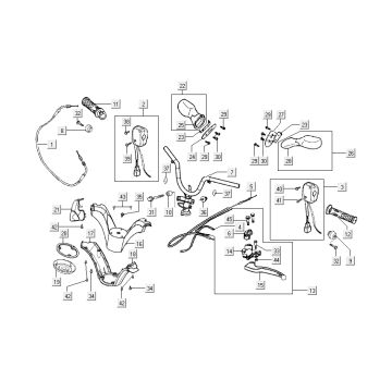 części kierownicy Kymco Grand Dink 2-suwowy tytan