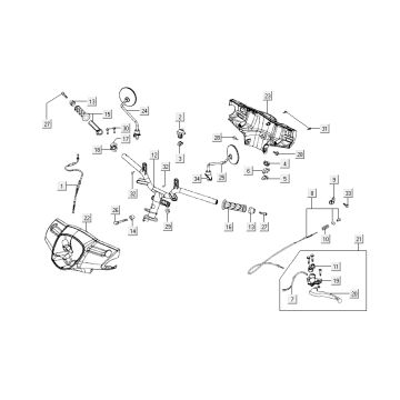 Części kierownicze Kymco Like 4-suwowy biały