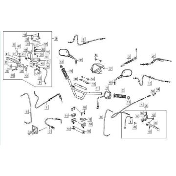 Części kierownicy Kymco Maxxer 90 Czarny