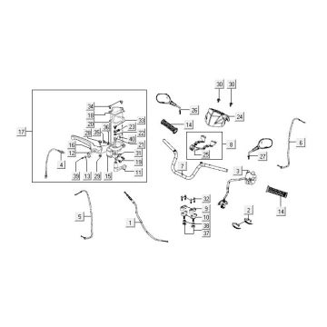 Części układu kierowniczego Kymco MXU 50