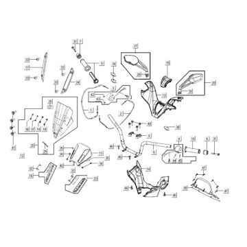 Części Kierownicy Kymco Xciting 400i Żółty