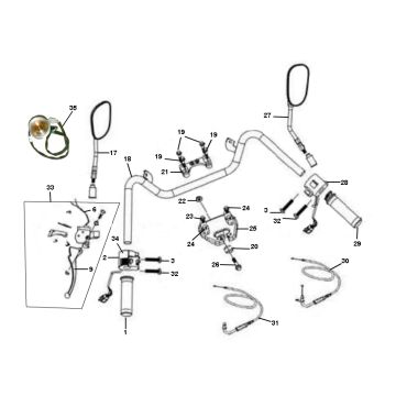 Części kierownicy Pronto Junior 4-suwowe