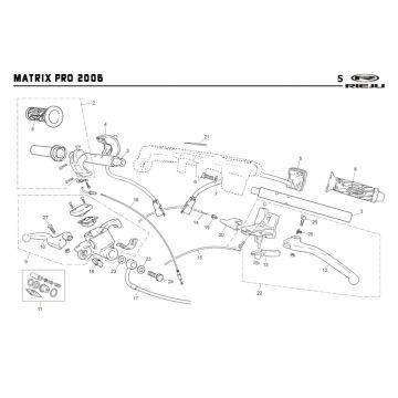 Części kierownicze Rieju Rs2 pro niebieski 2009 2-suwowy