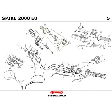 Części kierownicze Rieju Spike sport pomarańczowy 2002 2-suwowy