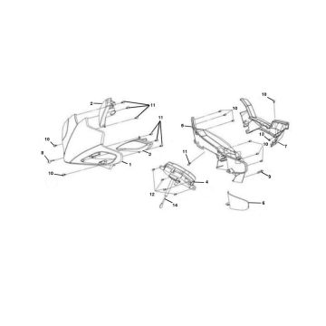 Bagażnik kierowniczy — kierunkowskazy dla Sym Jet Sport-X 2-suwowego